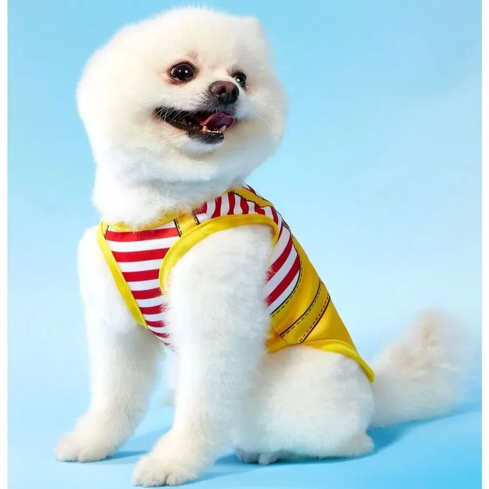 Dog Pet Ronald McDonald's Fast Food Shirt Graphic Prnt Costume Vest NWT Small